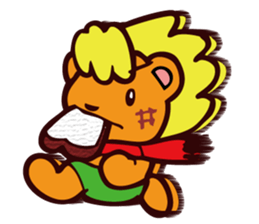 CHEERFUL LION WINTER sticker #9266961