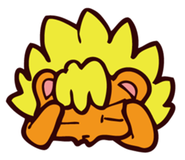 CHEERFUL LION WINTER sticker #9266963