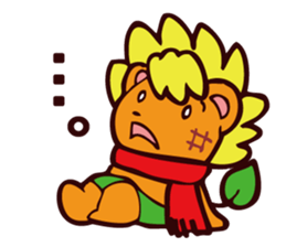 CHEERFUL LION WINTER sticker #9266966