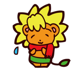 CHEERFUL LION WINTER sticker #9266970