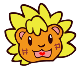 CHEERFUL LION WINTER sticker #9266971