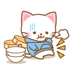 White&pink colored Cat8 -Taiwan- sticker #9267591