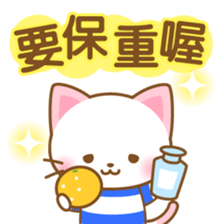 White&pink colored Cat8 -Taiwan- sticker #9267599