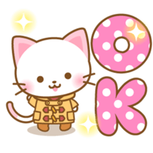 White&pink colored Cat8 -Taiwan- sticker #9267607