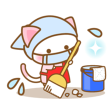 White&pink colored Cat8 -Taiwan- sticker #9267609