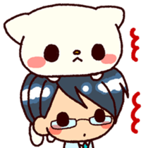 bukiyousan to neko sticker #9267641