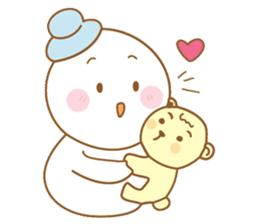 Snowman and Teddy bear-friendship story sticker #9268468