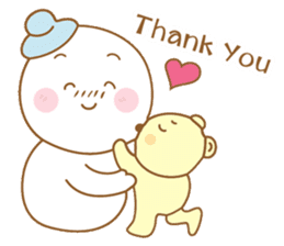 Snowman and Teddy bear-friendship story sticker #9268469