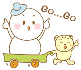Snowman and Teddy bear-friendship story sticker #9268473