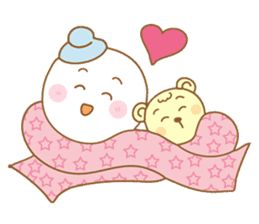 Snowman and Teddy bear-friendship story sticker #9268476