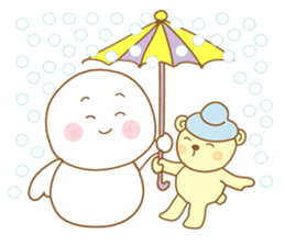 Snowman and Teddy bear-friendship story sticker #9268478