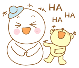 Snowman and Teddy bear-friendship story sticker #9268479