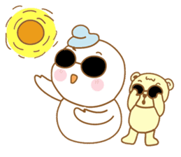 Snowman and Teddy bear-friendship story sticker #9268481
