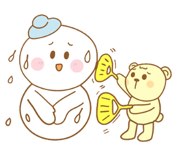 Snowman and Teddy bear-friendship story sticker #9268482