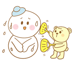 Snowman and Teddy bear-friendship story sticker #9268482