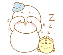 Snowman and Teddy bear-friendship story sticker #9268490