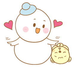 Snowman and Teddy bear-friendship story sticker #9268491