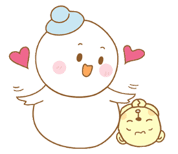 Snowman and Teddy bear-friendship story sticker #9268491