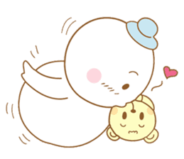 Snowman and Teddy bear-friendship story sticker #9268492