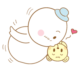 Snowman and Teddy bear-friendship story sticker #9268492