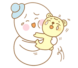 Snowman and Teddy bear-friendship story sticker #9268493