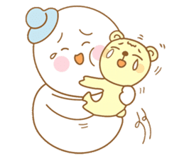 Snowman and Teddy bear-friendship story sticker #9268493