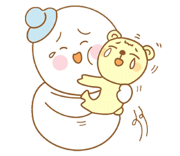 Snowman and Teddy bear-friendship story sticker #9268493