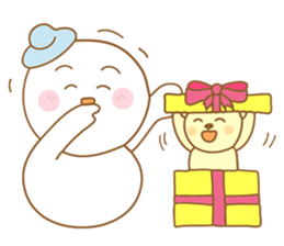Snowman and Teddy bear-friendship story sticker #9268502