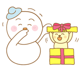 Snowman and Teddy bear-friendship story sticker #9268502