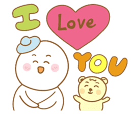 Snowman and Teddy bear-friendship story sticker #9268503