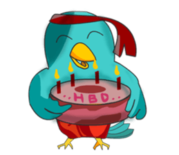 Little Cloud Bird Family sticker #9268569