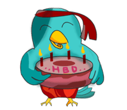 Little Cloud Bird Family sticker #9268569