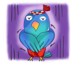 Little Cloud Bird Family sticker #9268574