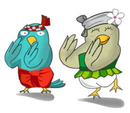 Little Cloud Bird Family sticker #9268578