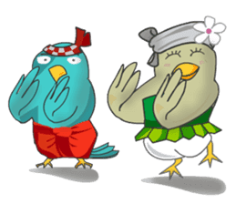 Little Cloud Bird Family sticker #9268578