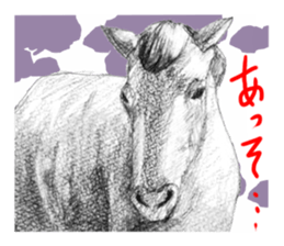 junishi sketch in pencil. sticker #9269501