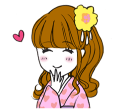 Beautiful Kimono Girl sticker #9271655