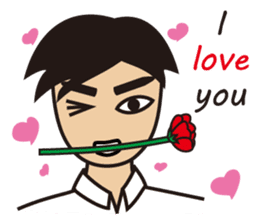 A warm man's words of love(English) sticker #9273304