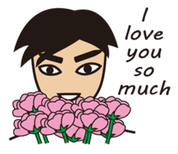 A warm man's words of love(English) sticker #9273305
