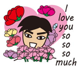 A warm man's words of love(English) sticker #9273306