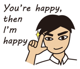 A warm man's words of love(English) sticker #9273308