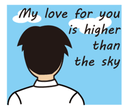 A warm man's words of love(English) sticker #9273316