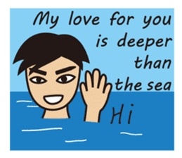 A warm man's words of love(English) sticker #9273317