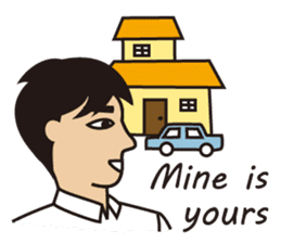 A warm man's words of love(English) sticker #9273319