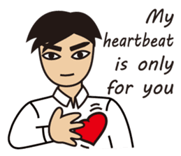 A warm man's words of love(English) sticker #9273325