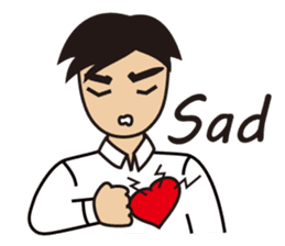 A warm man's words of love(English) sticker #9273326