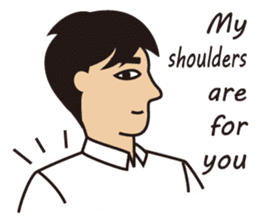 A warm man's words of love(English) sticker #9273328