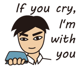 A warm man's words of love(English) sticker #9273329