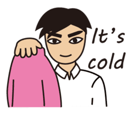 A warm man's words of love(English) sticker #9273333