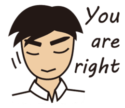 A warm man's words of love(English) sticker #9273335